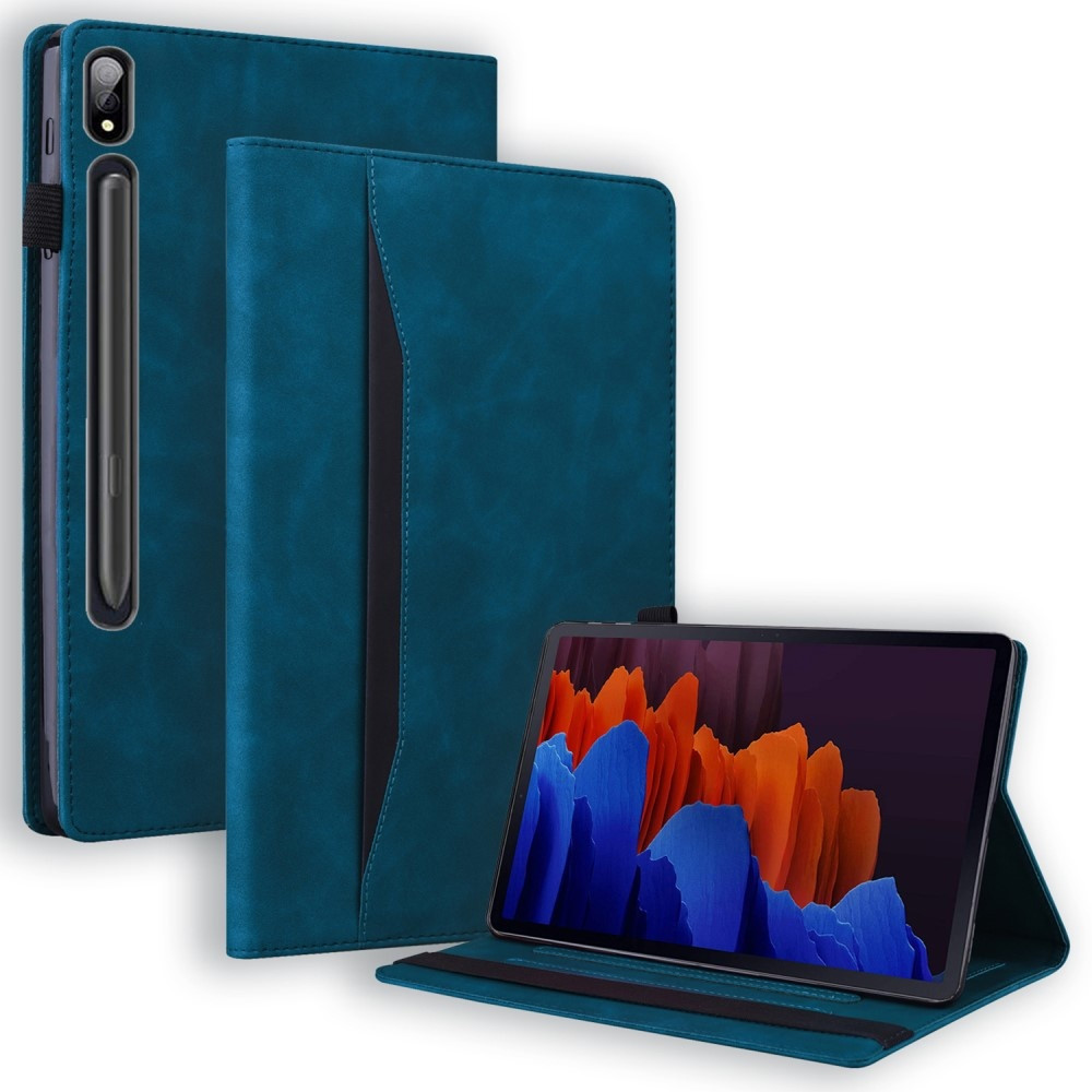 Luxe stand flip sleepcover hoes - Samsung Galaxy Tab S7 / S8 - Blauw