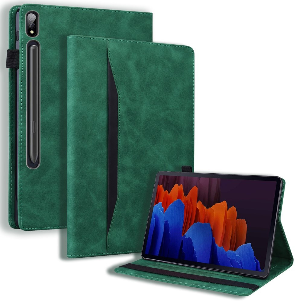 Luxe stand flip sleepcover hoes - Samsung Galaxy Tab S7 / S8 - Groen
