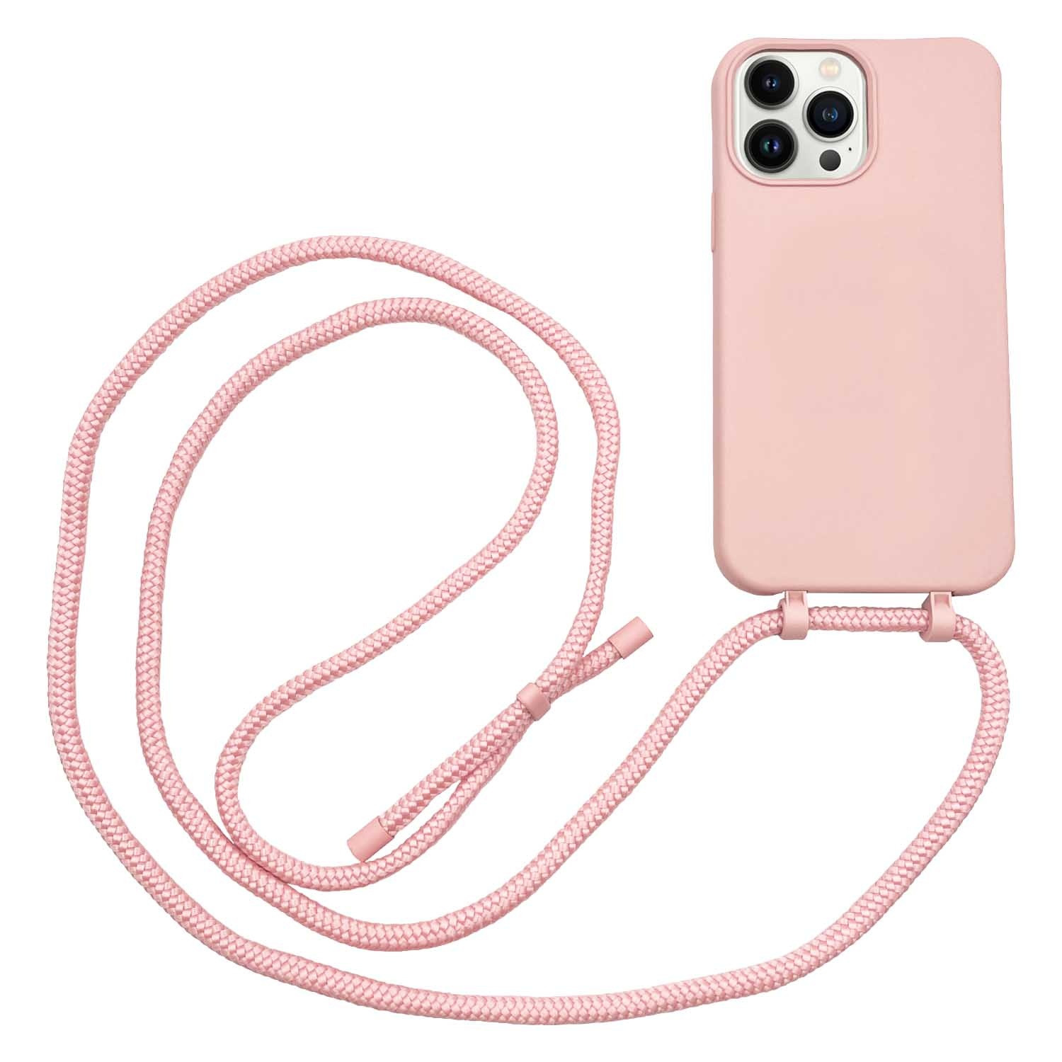 Høyde - iPhone 13 Pro Max - Telefoonhoes met koord - Roze