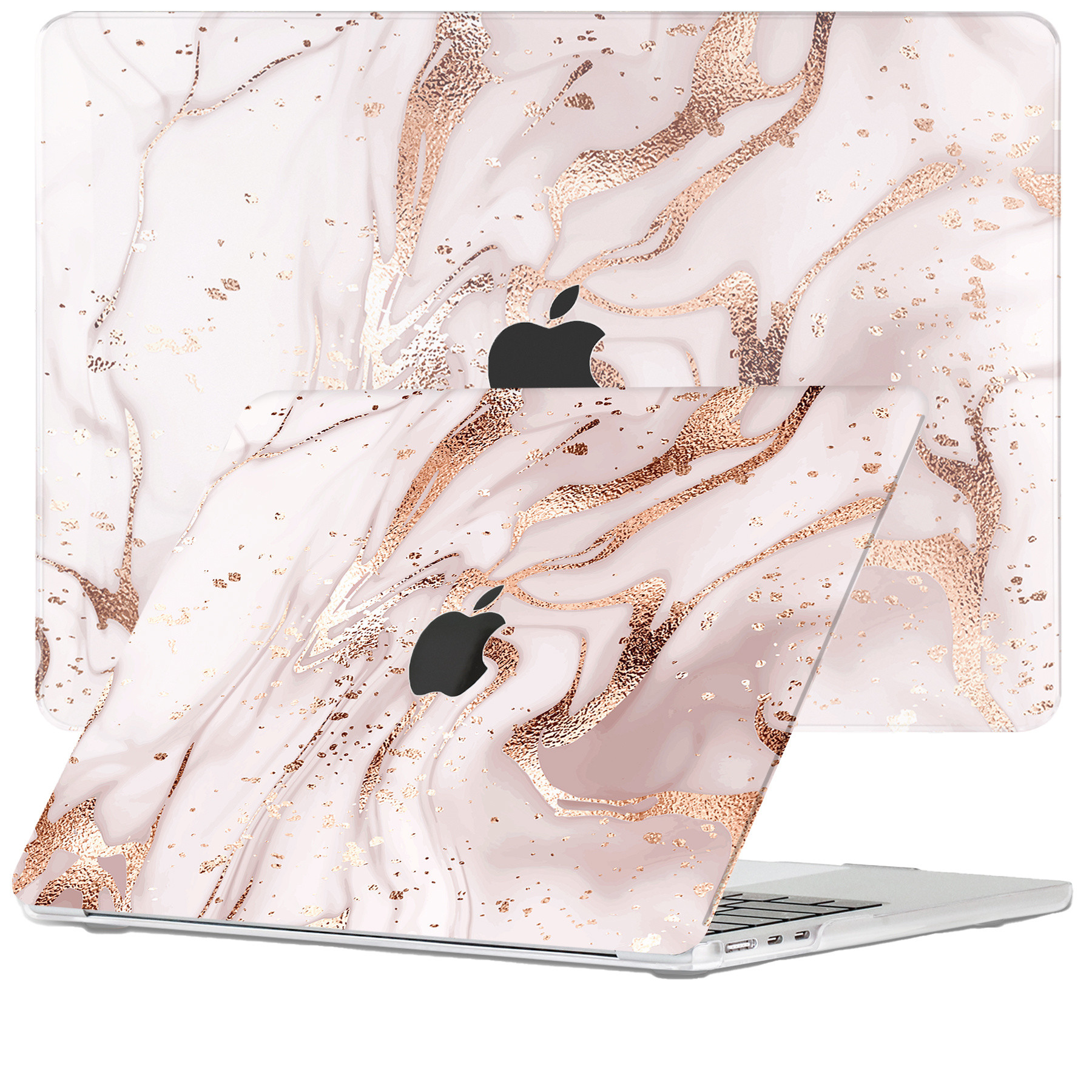 Lunso MacBook Air 13 inch M2/M3 (2022-2024) cover hoes - case - Marble Vera