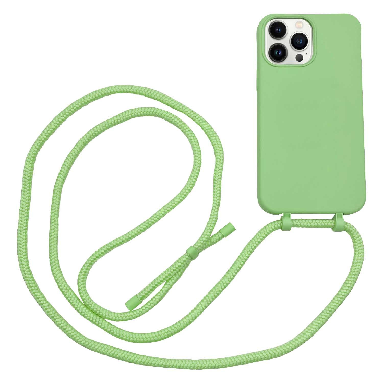 Høyde - iPhone 13 Pro - Telefoonhoes met koord - Lime Groen