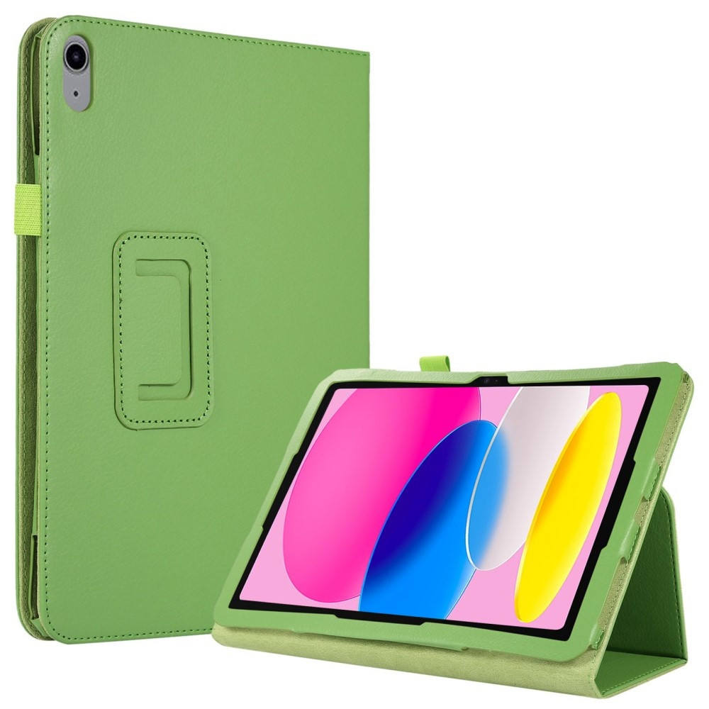 Lunso - iPad 10 (2022) - Stand flip Bookcase hoes - Groen