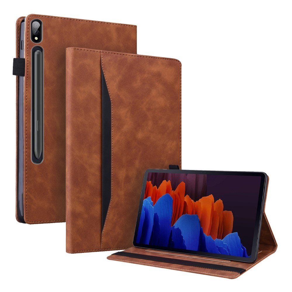 Lunso - Lenovo Tab P12 Pro - Luxe Bookcase hoes - Bruin
