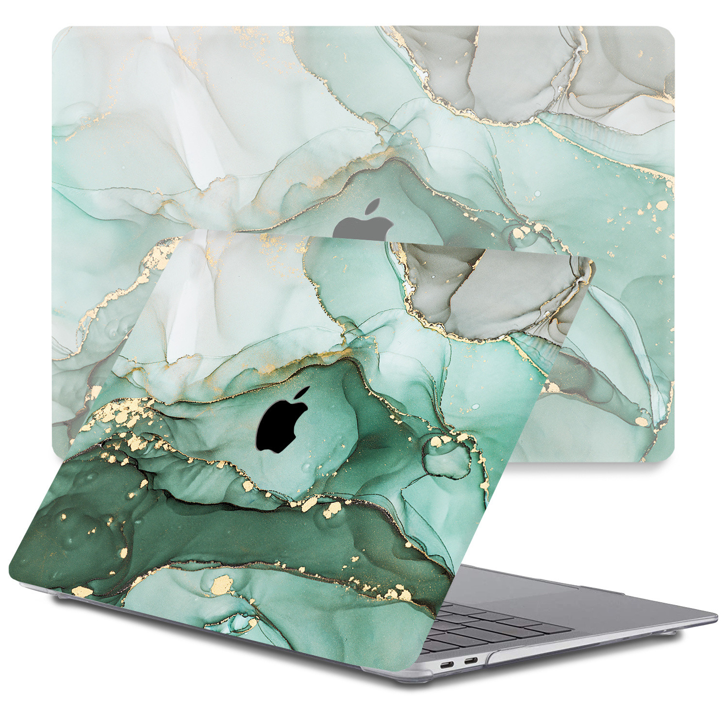 Lunso MacBook Air 13 inch M1 (2020) cover hoes - case - Green Maeve