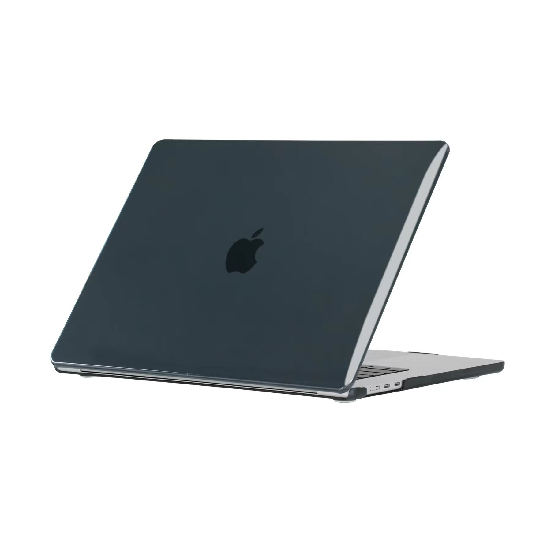 Lunso MacBook Air 15 inch M2/M3 (2023-2024) cover hoes - case - Glanzend Zwart