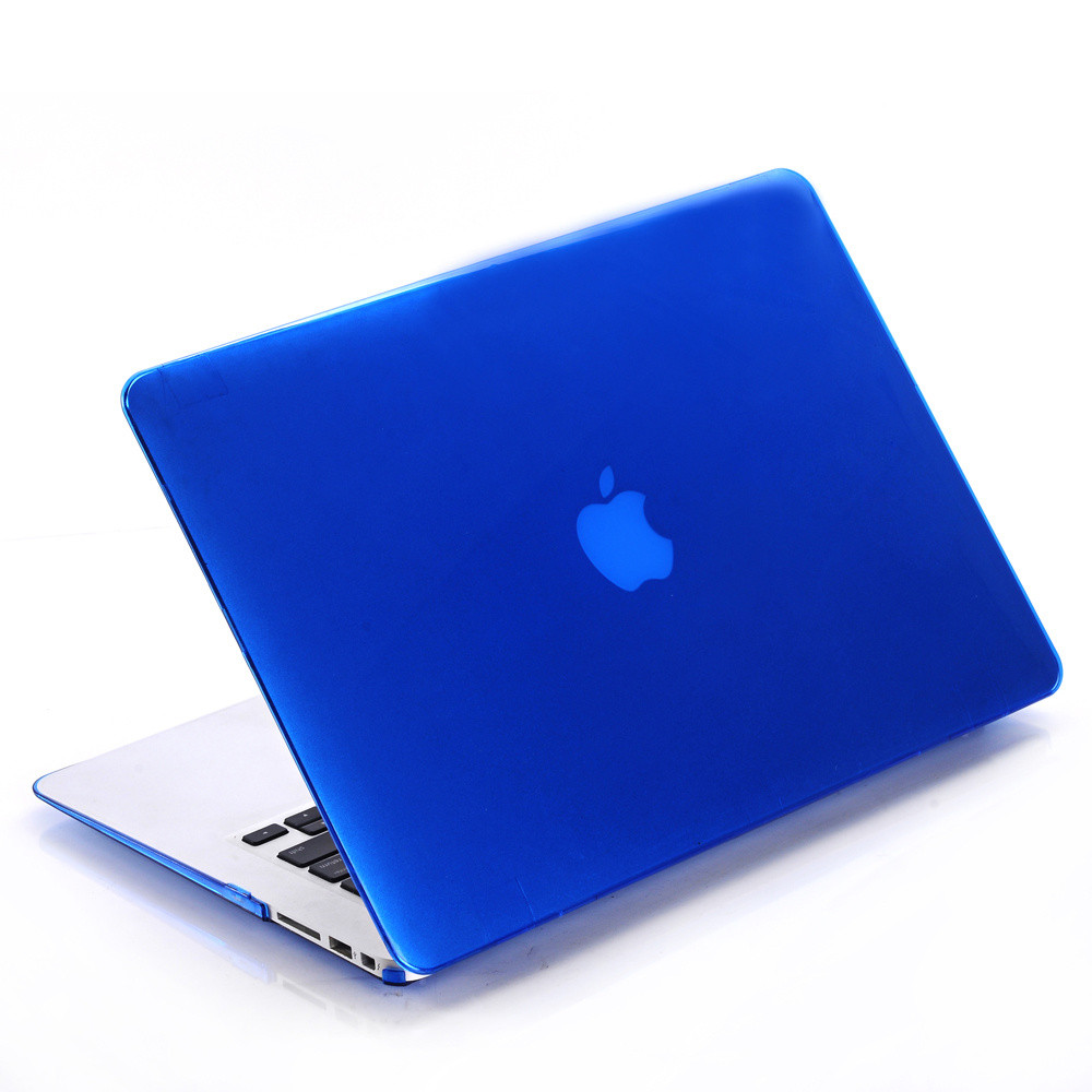 Lunso MacBook Air 13 inch (2010-2017) cover hoes - case - Glanzend Donkerblauw