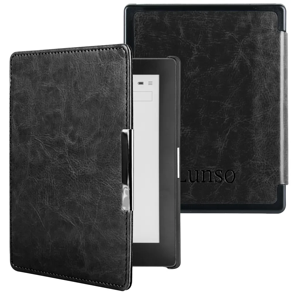 Lunso Kobo Aura Edition 1 hoes (6 inch) - sleepcover - Zwart