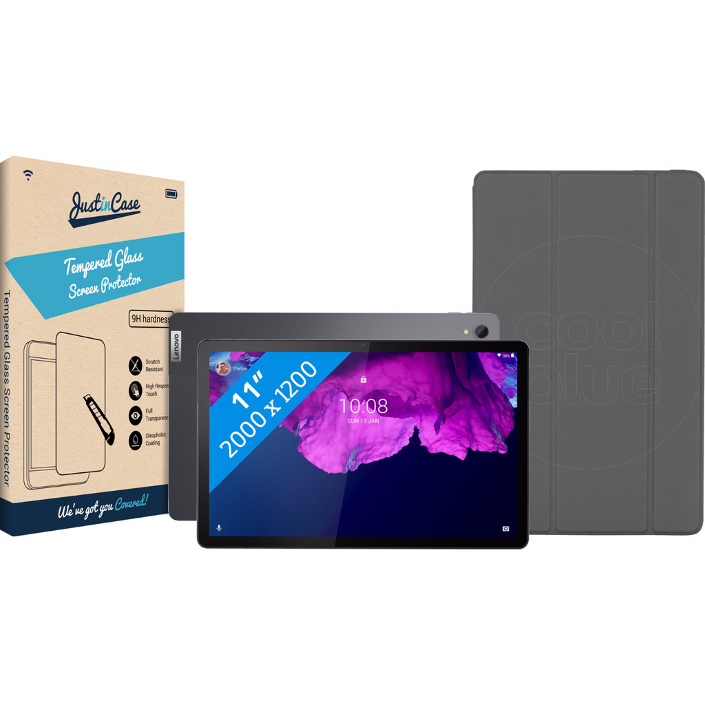 Lenovo Tab P11 128GB Wifi + 5G Grijs + Beschermingspakket