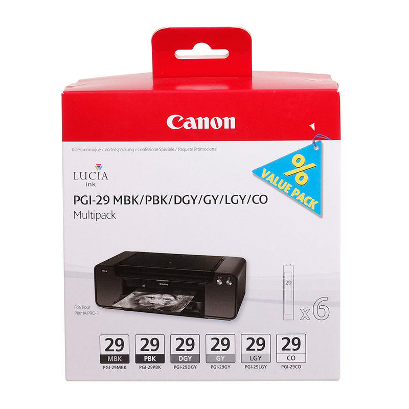 Canon PGI-29 MBK/PBK/DGY/GY/LGY/CO