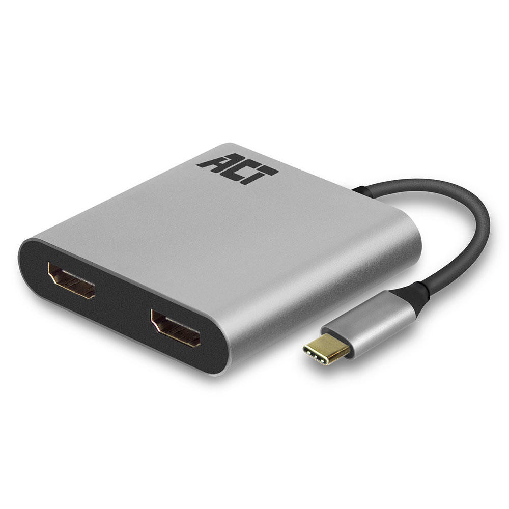 ACT USB-C naar HDMI Dual monitor adapter