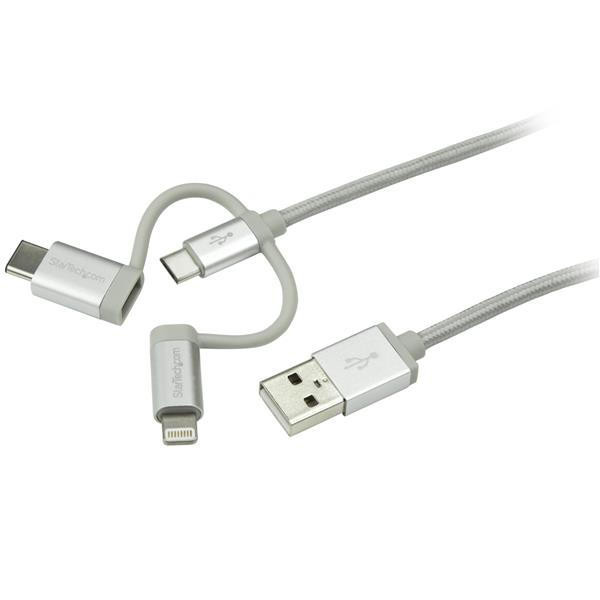 StarTech USB naar lightning/Micro-B/USB-C 1m