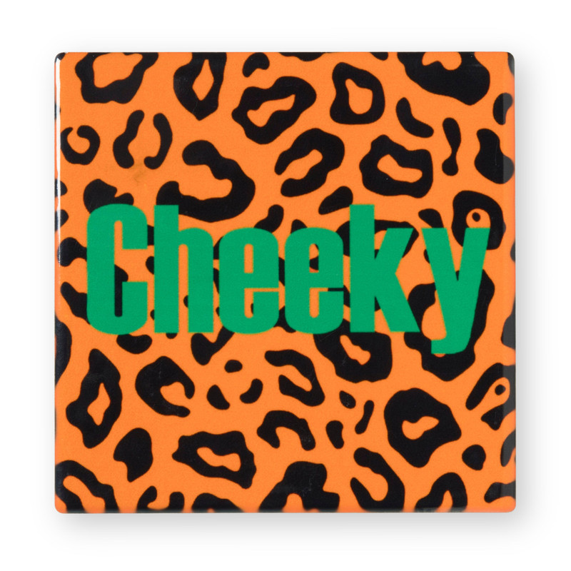 Siertegel Cheeky - luipaardprint/groen - 10x10x0.5 cm