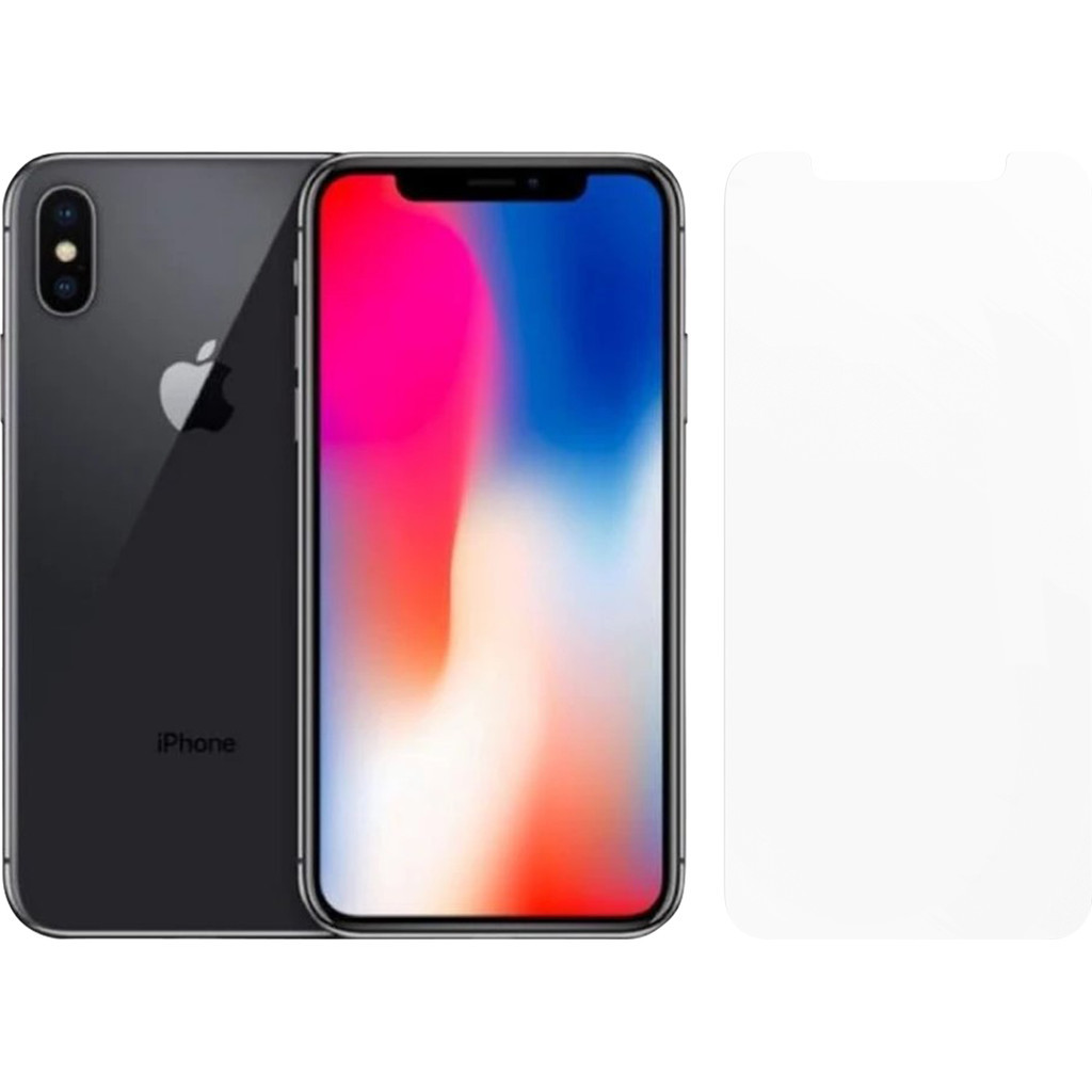 Refurbished iPhone X 64GB Space Gray + Otterbox Clearly Protected Screenprotector