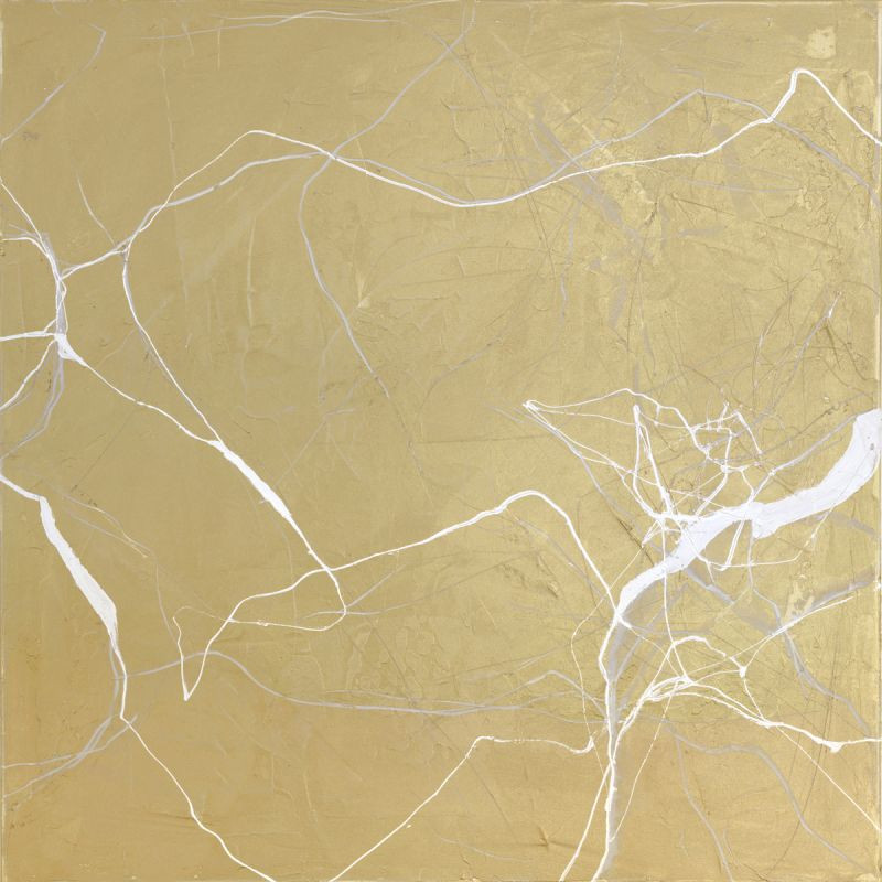 Wanddecoratie Gold Marble 100x100