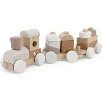 Label Label houten blokken trein