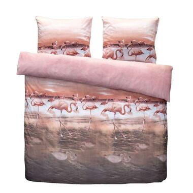 Comfort dekbedovertrek Flamingo - roze - 200x200 cm - Leen Bakker