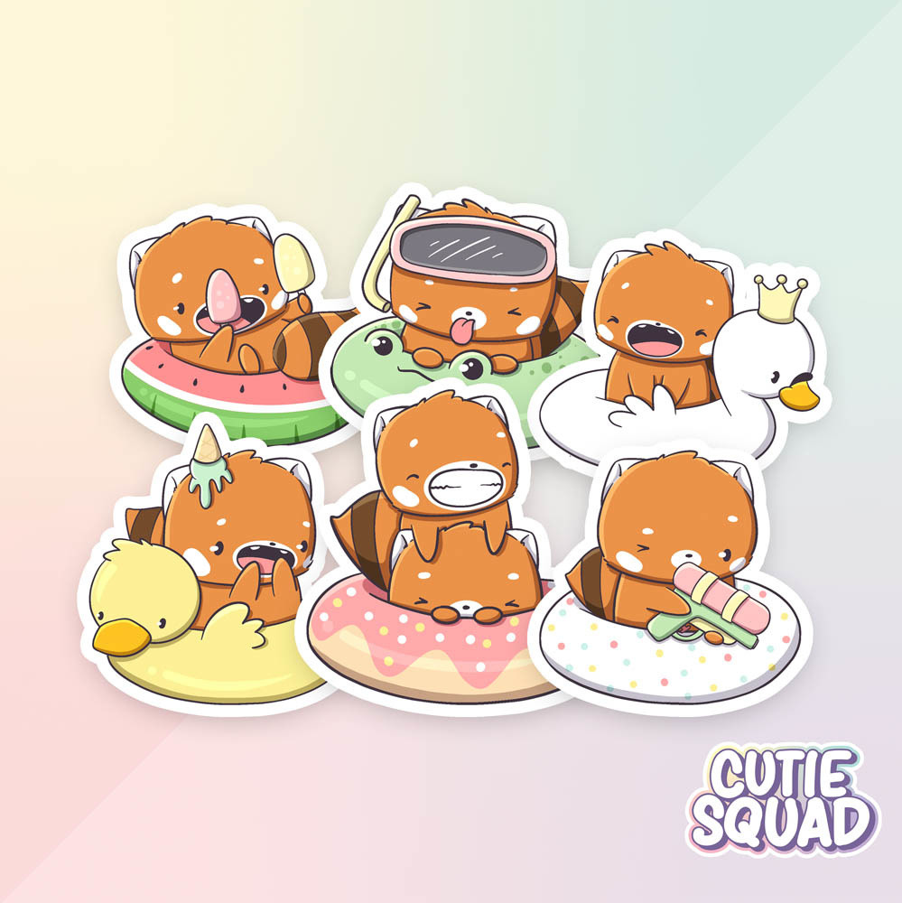 CutieSquad Stickerset - Pool Party