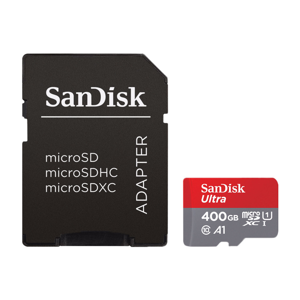 SanDisk MicroSDXC Ultra 400GB 120 MB/s CL10 A1 UHS-1 + SD Ad