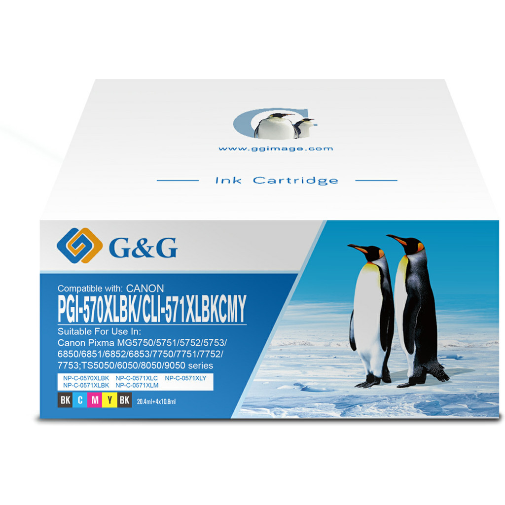 G&G PGI-570/CLI-571XL Cartridges Combo Pack