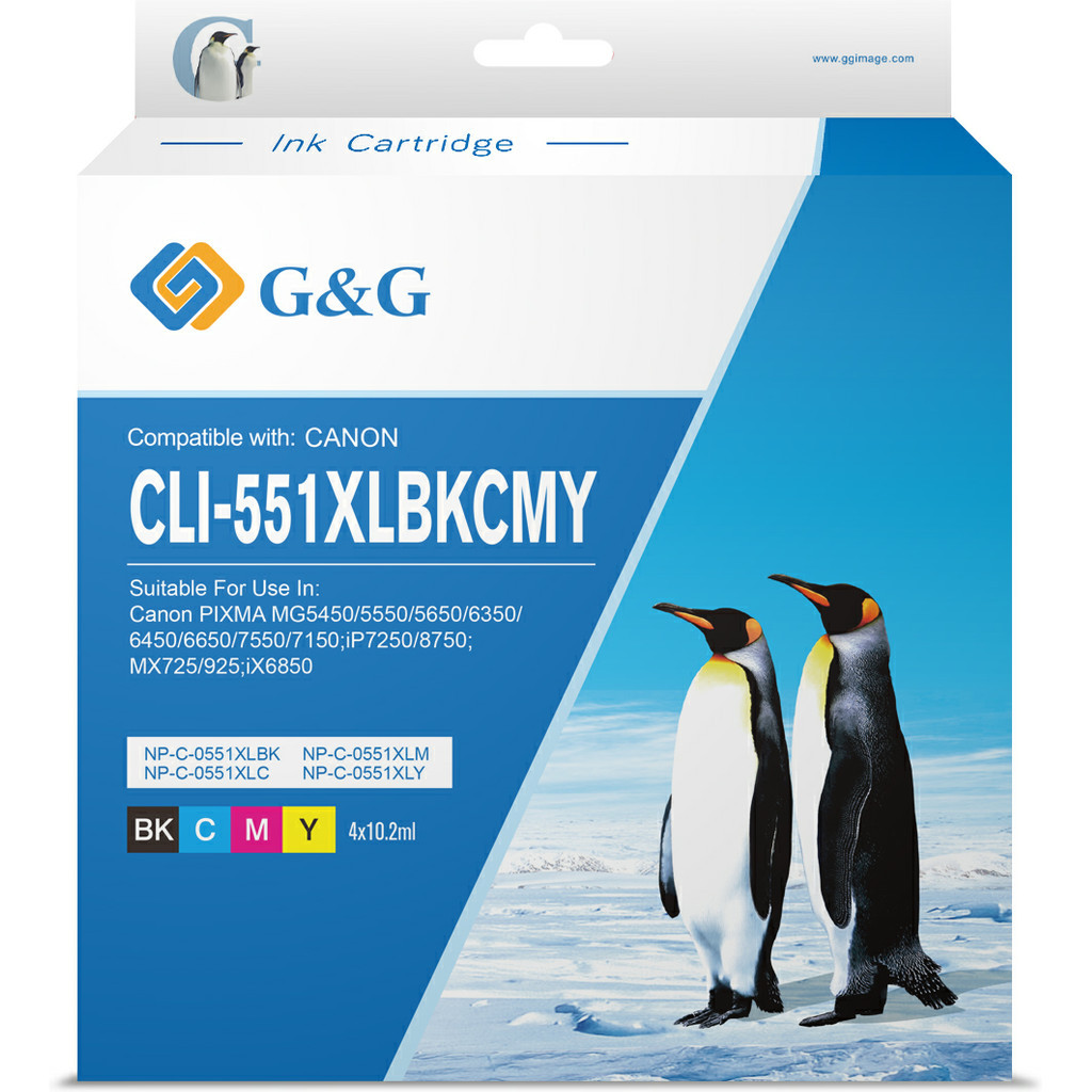 G&G CLI-551XL Cartridges Combo Pack