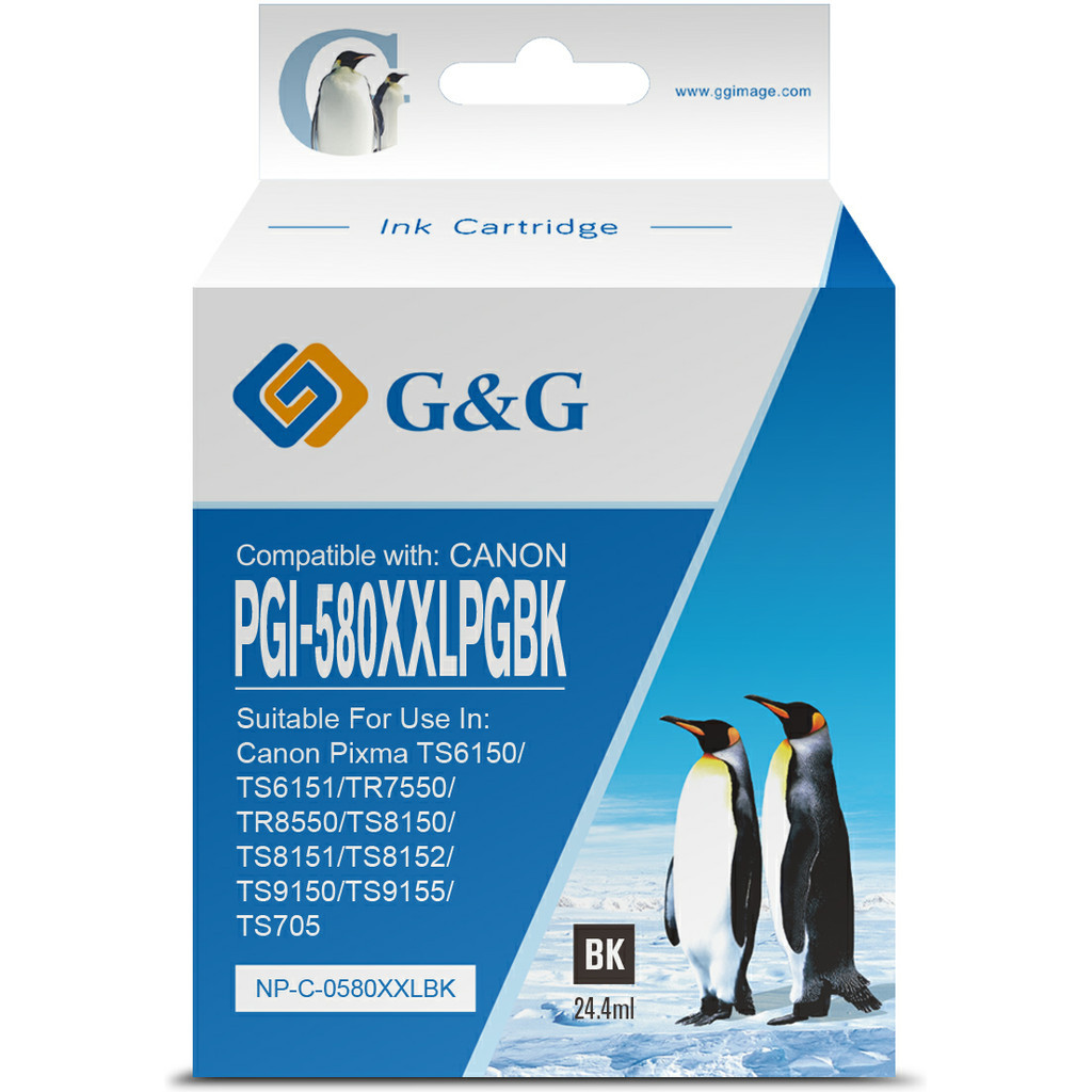 G&G PGI-580XXL Cartridge Zwart