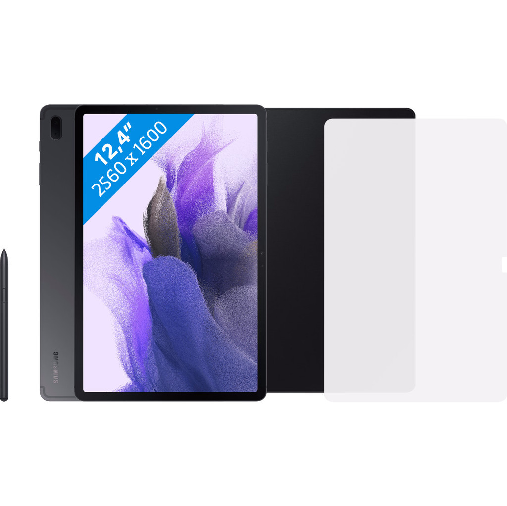 Samsung Galaxy Tab S7 FE 64GB Wifi Zwart + Beschermingspakket
