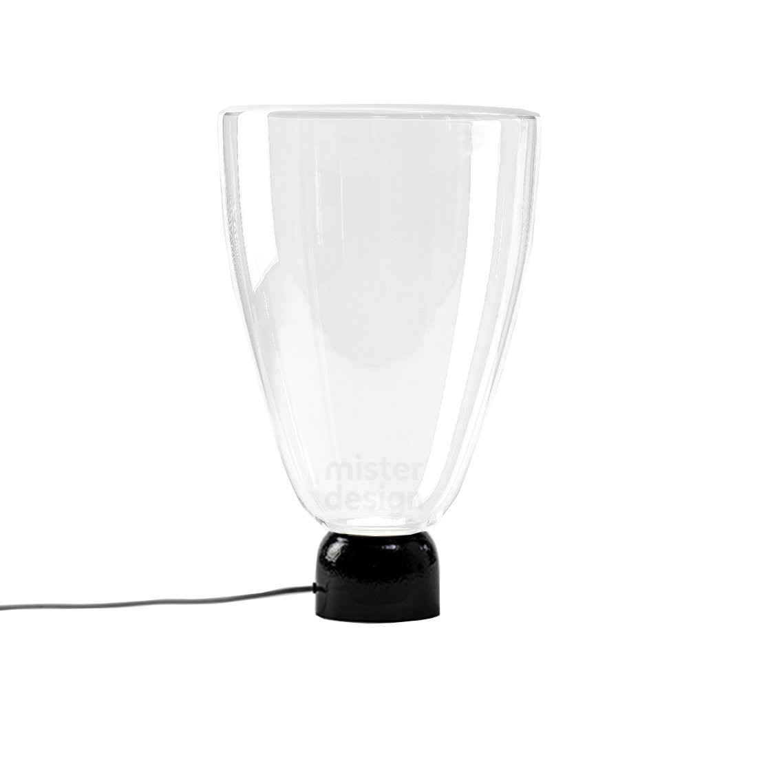 Brokis Lightline L-H Tafellamp Transparant - Glossy voet