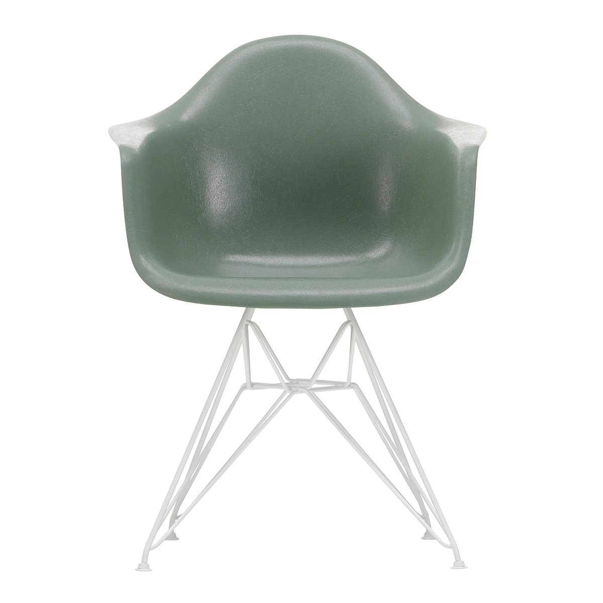 Vitra Eames Fiberglass Chair DAR Wit - Sea Foam Green