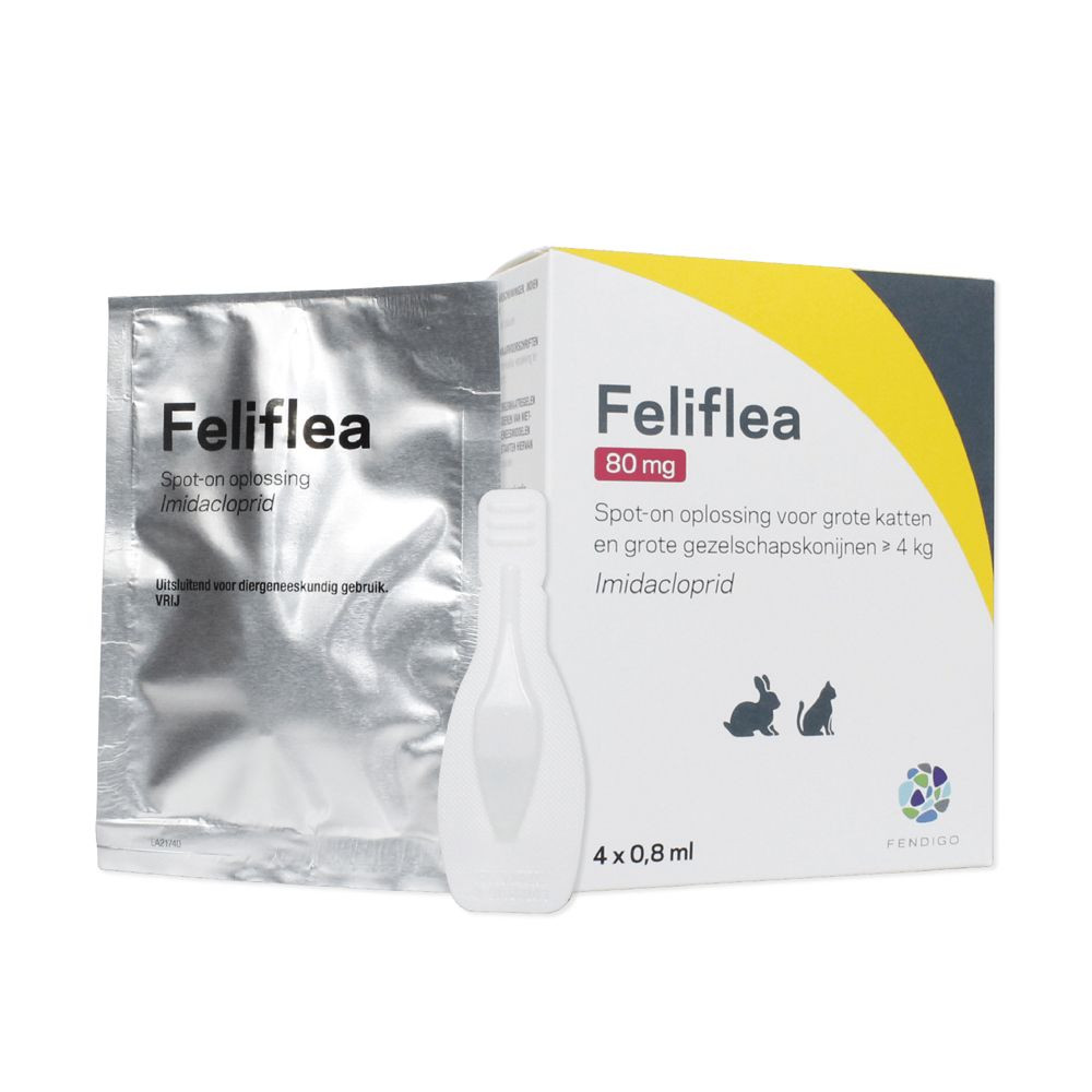 Feliflea 80mg meer dan 4 kg Spot-On 4 stuks