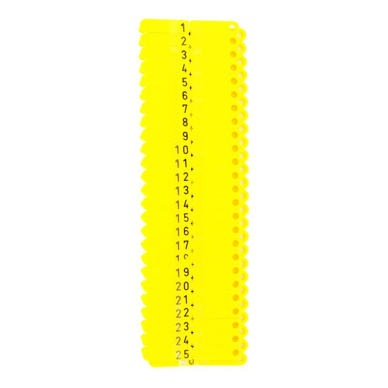 Rototag oormerk genummerd geel 1401-1500