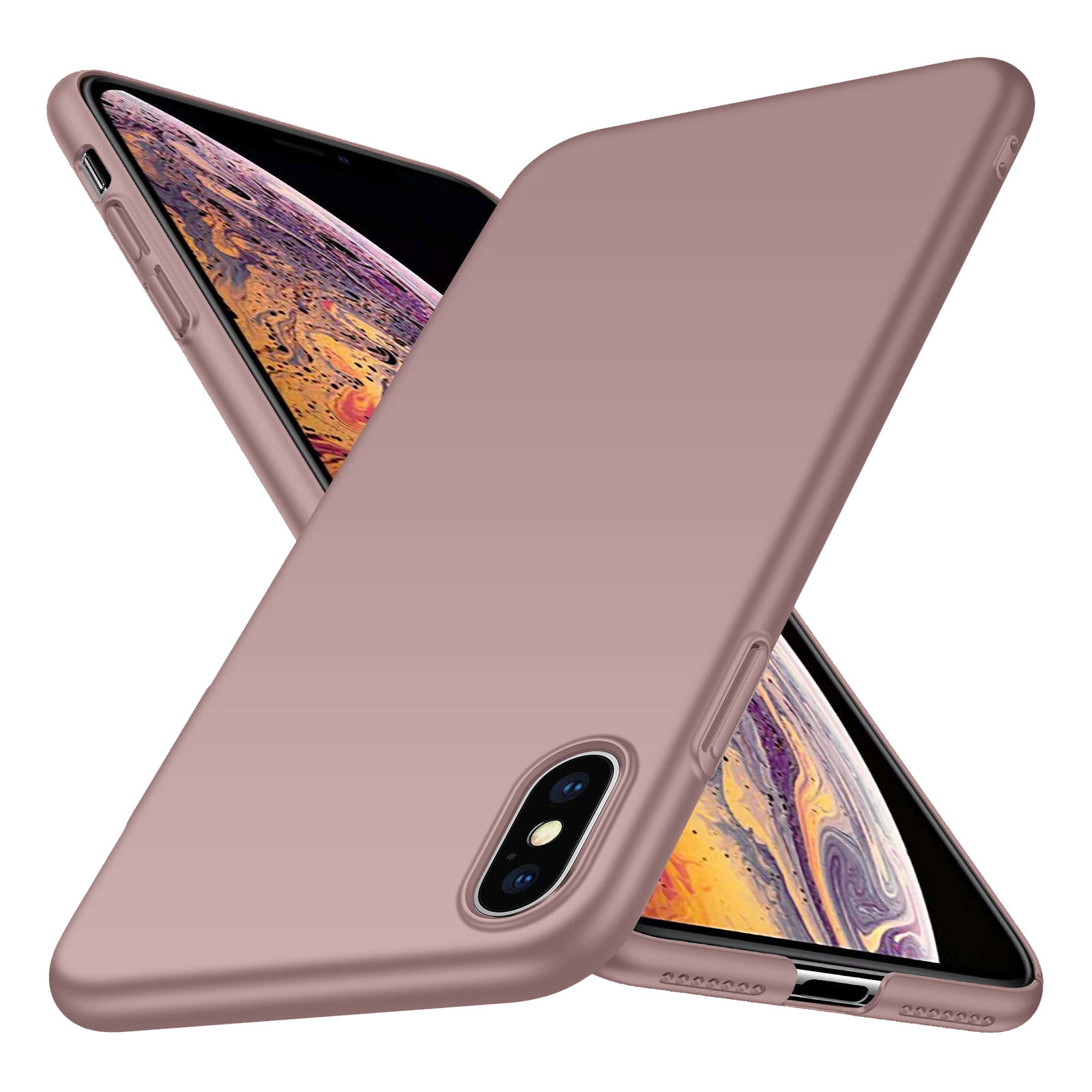 Back Case Cover iPhone Xs Max Hoesje Pink Powder