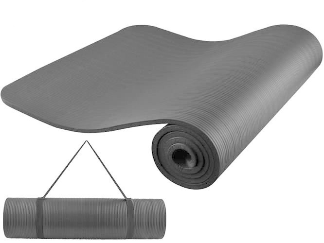 Universele Yogamat 181 x 61.5 x 1 cm - Home Fitness Grijs