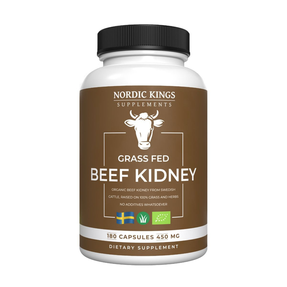 Organic Beef Kidney - Grass Fed Rundernieren - 180 capsules