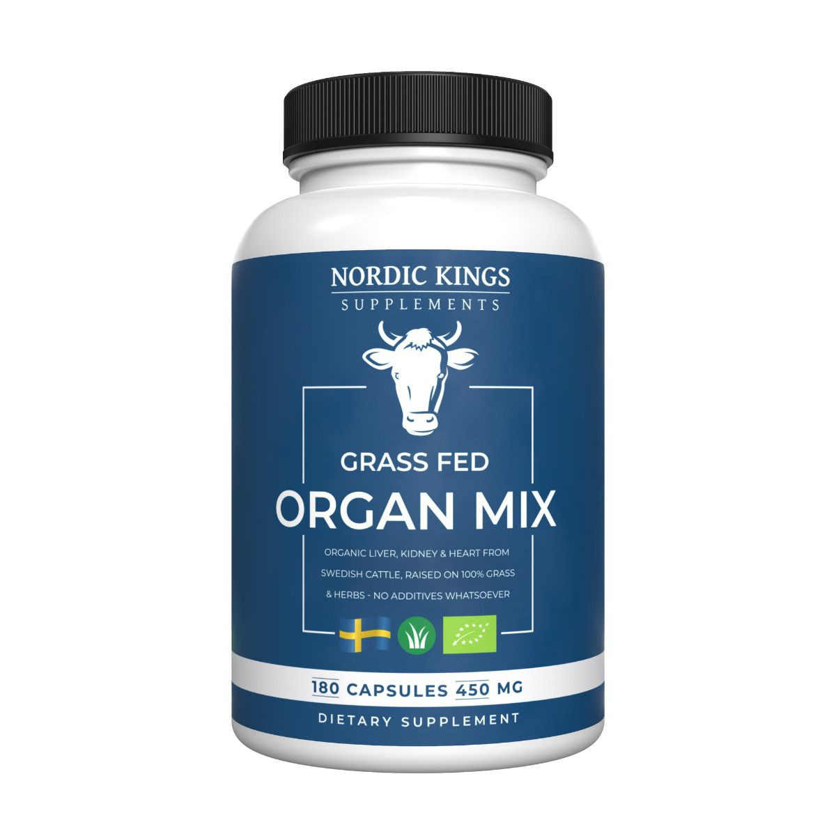 Organic Orgaan Mix - Grass Fed Organ Mix - 180 capsules