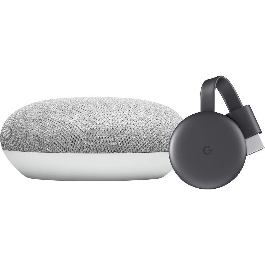 Google Nest Mini Wit + Google Chromecast 3