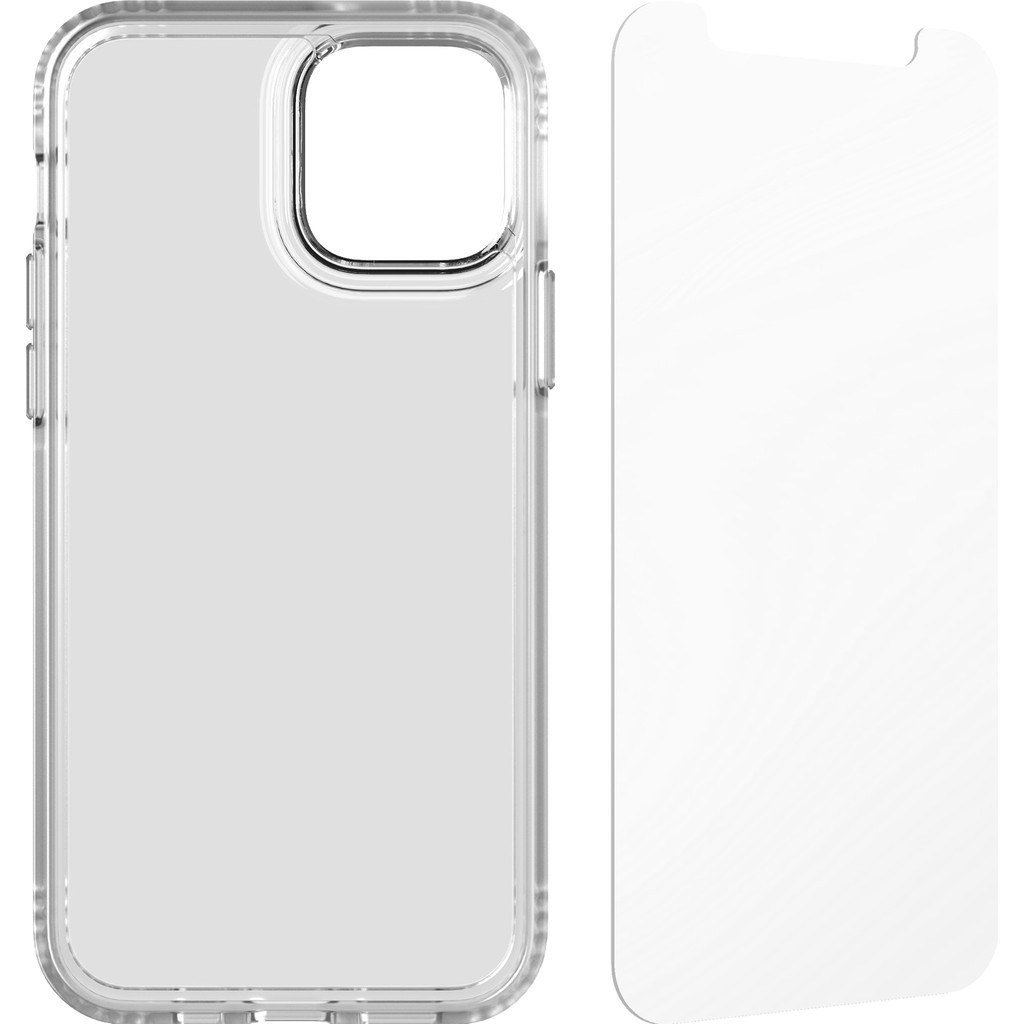 Tech21 Evo Clear iPhone 12 Pro Max Back Cover Transparant +  Screenprotector