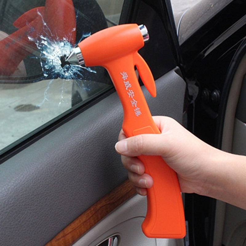 SHUNWEI SD-3501 veiligheidsgordel Cutter venster Breaker Auto Rescue Tool ideale Plastic dop auto veiligheid nood hamer met plakband en fixatie Frame(
