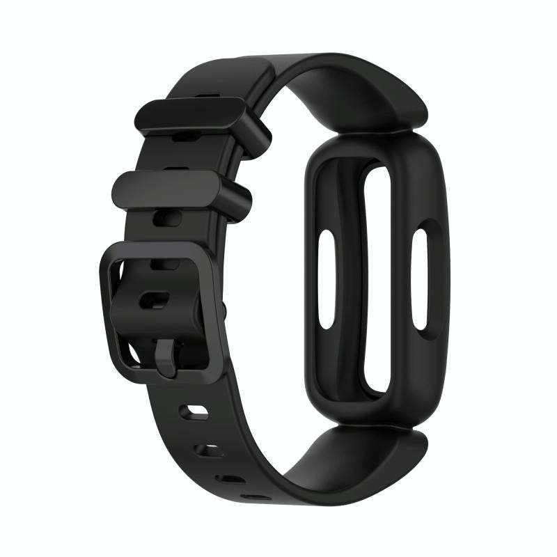Voor Fitbit Inspire 2 Silicone Replacement Strap Watchband (zwart)