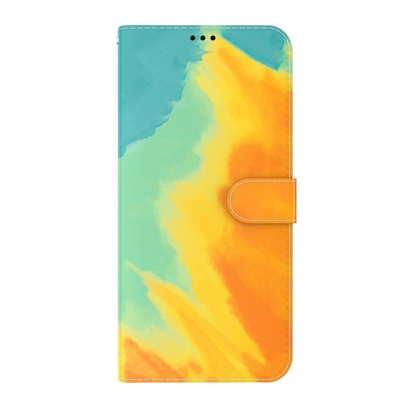 Aquarel Patroon Horizontale Flip Leren Case met Houder & Kaart Slot & Portemonnee voor iPhone 12 Pro Max (Herfst Bladkleur)