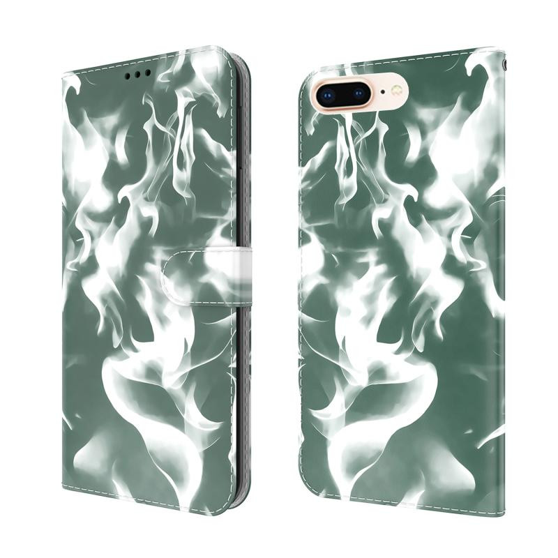 Cloud Mist Patroon Horizontale Flip Lederen Case met Houder & Card Slot & Portemonnee voor iPhone 8 Plus & 7 Plus