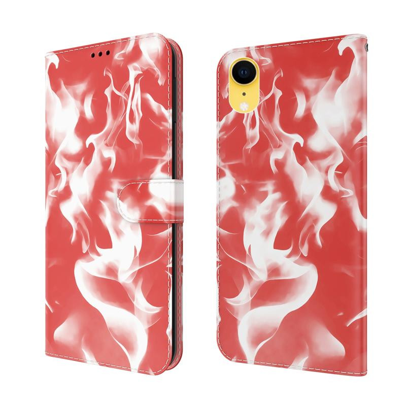 Cloud Fog Patroon Horizontale Flip Lederen Case met Houder & Card Slot & Portemonnee voor iPhone XR