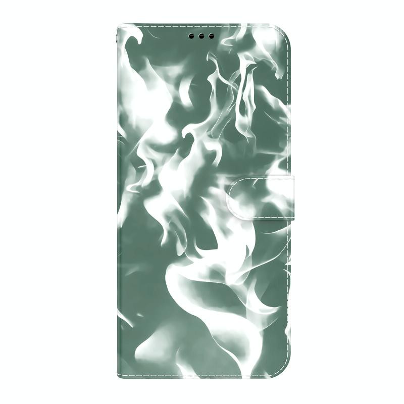Cloud Mist Patroon Horizontale Flip Leren Case met Houder & Card Slot & Portemonnee voor iPhone XS MAX (Dark Green)