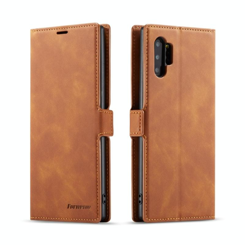 For Galaxy Note10+ Forwenw Dream Series Oil Edge Strong Magnetism Horizontal Flip Leather Case with Holder & Card Slots & Wallet & Photo Frame(Brown)