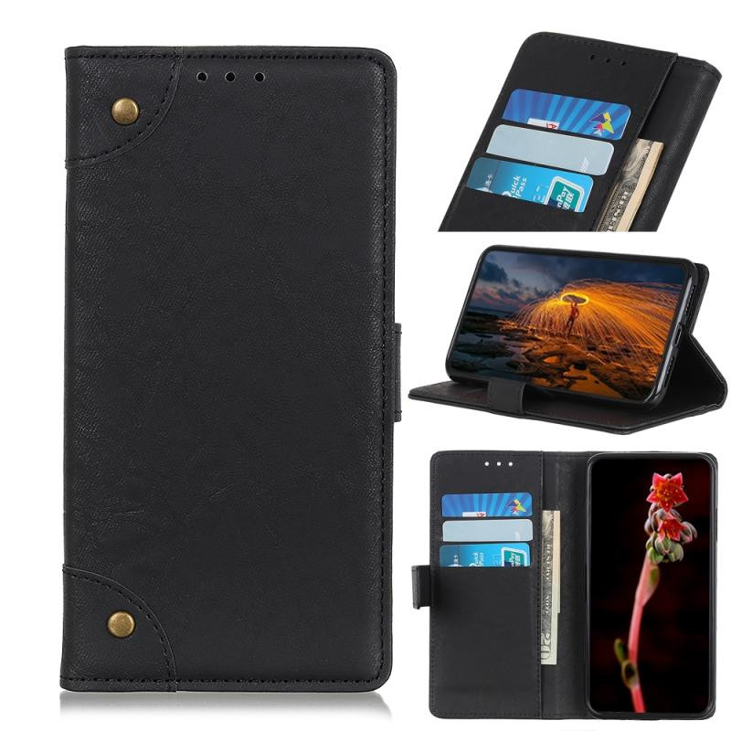 Voor Xiaomi Redmi Note 9 Pro / Note 9 Pro Max Copper Buckle Retro Crazy Horse Texture Horizontal Flip Leather Case with Holder & Card Slots & Wallet(B