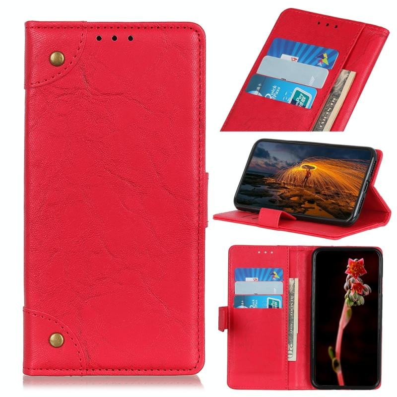 Voor Xiaomi Redmi Note 9 Pro / Note 9 Pro Max Copper Buckle Retro Crazy Horse Texture Horizontal Flip Leather Case with Holder & Card Slots & Wallet(R
