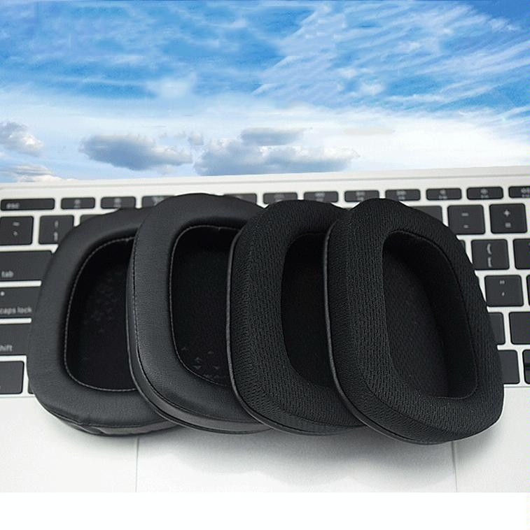 1 paar D0005 hoofdtelefoon spons cover hoofdtelefoon oorkappen hoofd voor Logitech G633 / G933 / G933S kleur: net doek