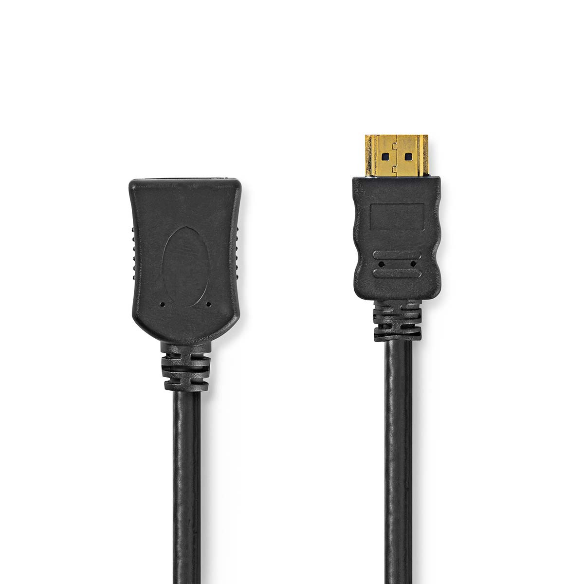 High Speed HDMI-kabel met Ethernet | HDMI-connector - HDMI female | 1,0 m | Zwart