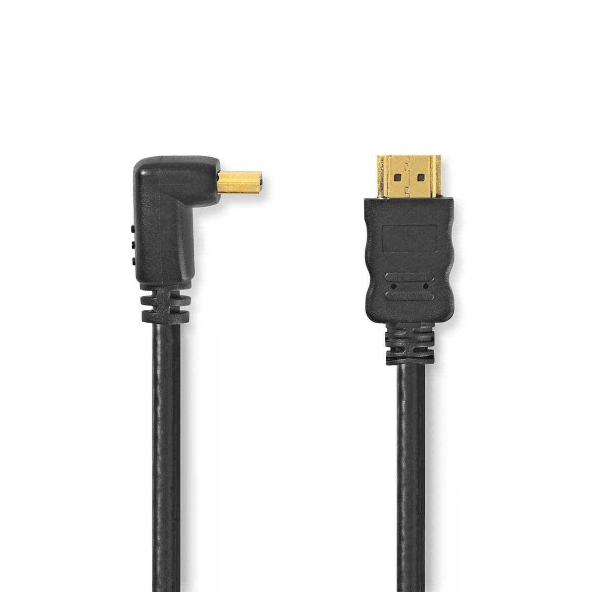 High Speed HDMI-Kabel met Ethernet | HDMI Connector | HDMI Connector | 4K@30Hz | 10.2 Gbps | 1.50 m | Rond | PVC | Zwart | Polybag