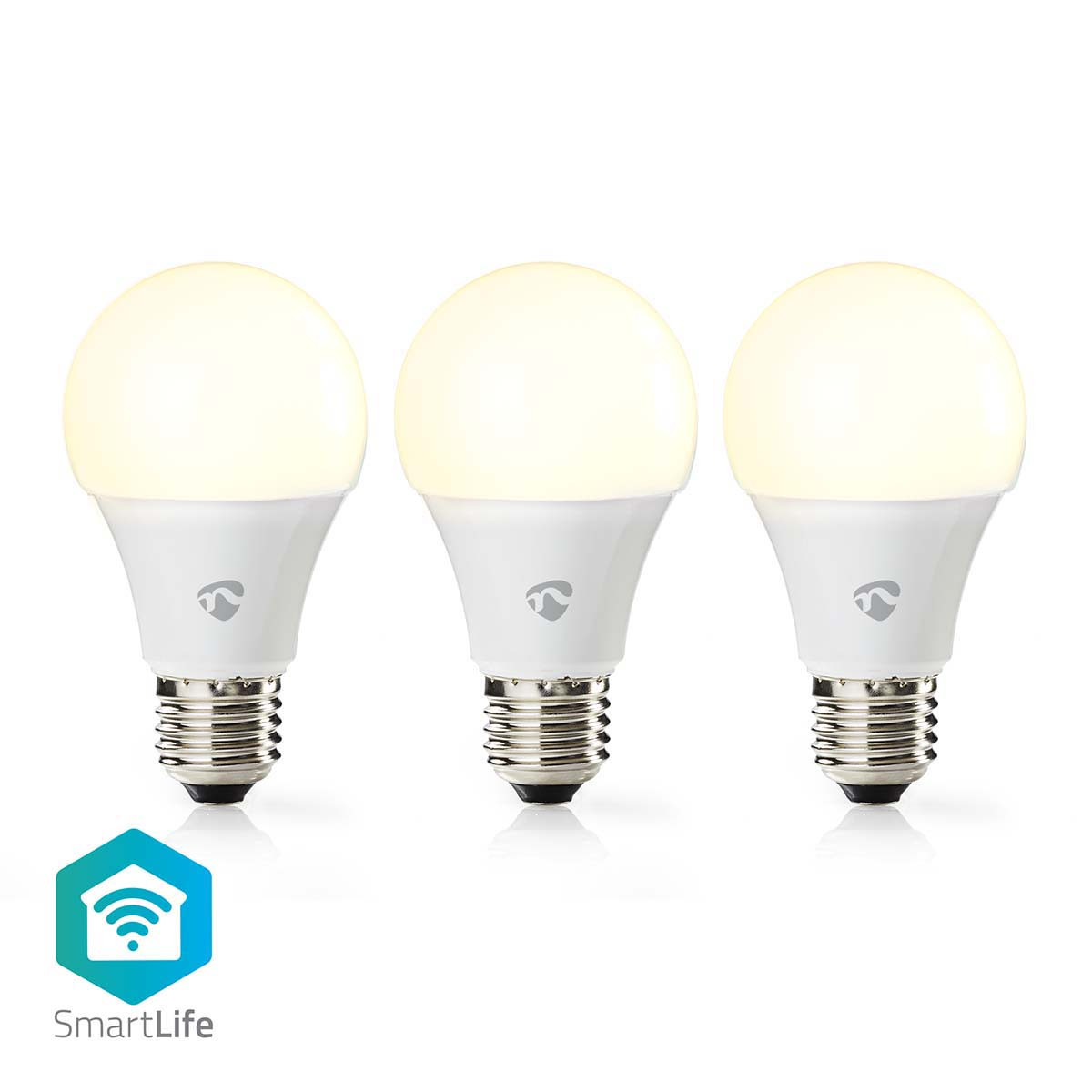 Wi-Fi Smart LED-Lamp | Warm Wit | E27 | 3-Pack