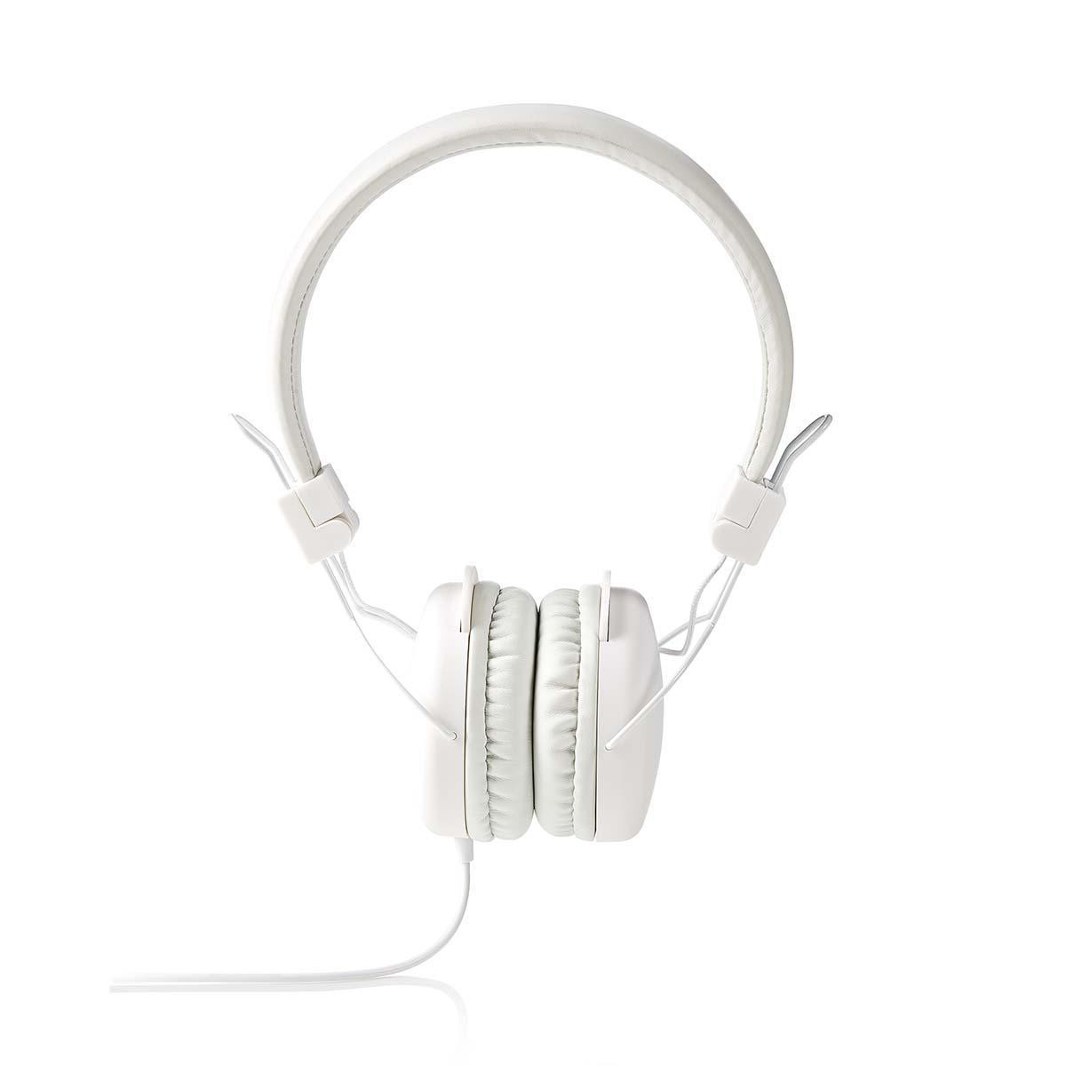 Bedrade Koptelefoon | 1,2 m Ronde Kabel | On-Ear | Opvouwbaar | Wit